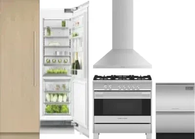 5 Piece Package Includes Refrigerator, Freezer, Range, Hood And Dishwasher